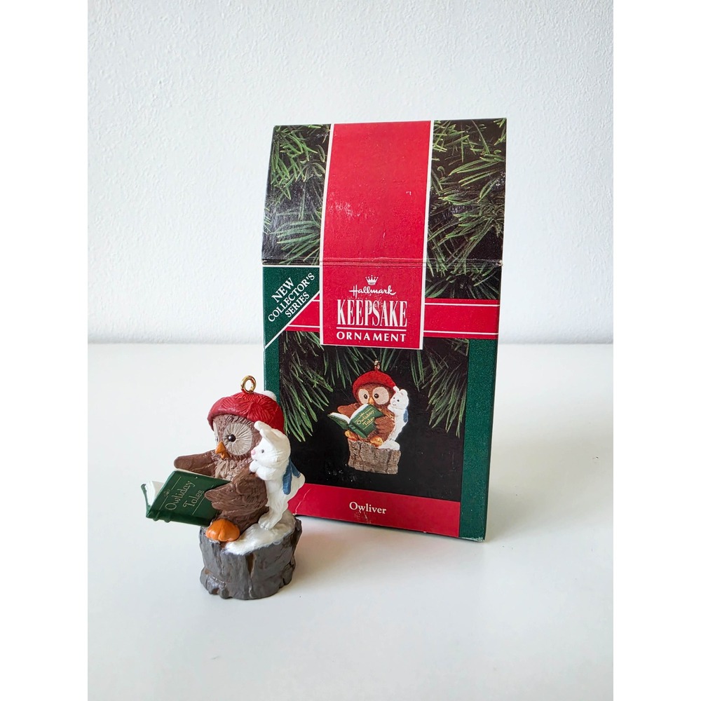 Hallmark Keepsake Ornament Owliver 1992 First in Series Owl Bunny QX454-4